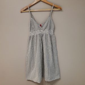 Divided Striped Dress - Black/White